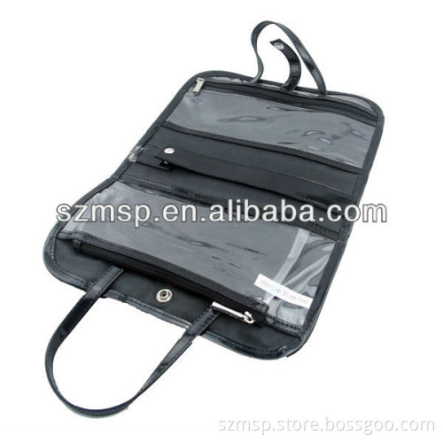 Hanging Shiny PU Travel kit Toiletry Cosmetic Bag